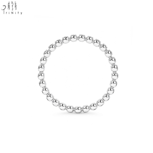 Anillo apilable de eternidad personalizado de alta calidad, anillo de oro blanco de 18 quilates con diamantes naturales para mujer, joyería fina para uso diario, venta al por mayor. - Product Image 2