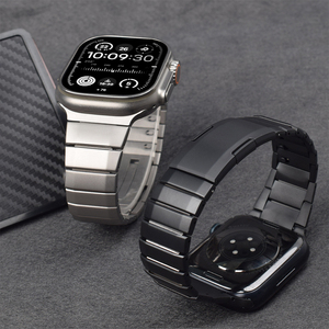 高級ステンレス製腕時計バンド、アーク型クイックリリースビジネスストラップ、Apple Watch Ultra 2 49mm、S10 46mm、その他対応 - Product Image 6