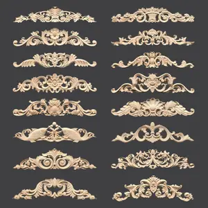 Furniture Parts For Cabinet wooden furniture parts overlays carved furniture wood onlay and applique for cabinet decoration