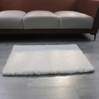 Personnalisé Solide Couleur Polyester Doux Sentiment Carrés Plancher Bas Pile En Peluche Moelleux Tapis Pour Salon