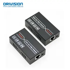 ตัวขยายสัญญาณ HDMI RJ45 150ม. 60ม. Cat6 1080P60Hz อีเทอร์เน็ตเป็นตัวแปลง HDMI พร้อมรีโมท IR