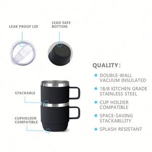 Mini-gobelet isotherme sous vide en acier inoxydable 4oz 6oz 8oz, verre à shot, tasse à café expresso, petite tasse à café avec couvercles Magslider - Product Image 4