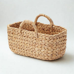 Sophisticated Vintage Water Hyacinth <b>Bag</b> Embroidered Flower Pattern Handwoven <b>Large</b> Capacity Purse for Global Fashion Retailers - Product Image 1