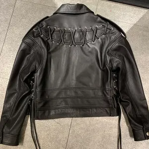Motorbike Leather Jacket Women Genuine Leather Cloth Autumn New Arrival Real Sheep Leather Coat