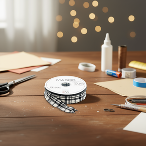 ILAN Cinta de Tela Madrid 4.0Cm 91M Diseño a Cuadros - Product Image 2