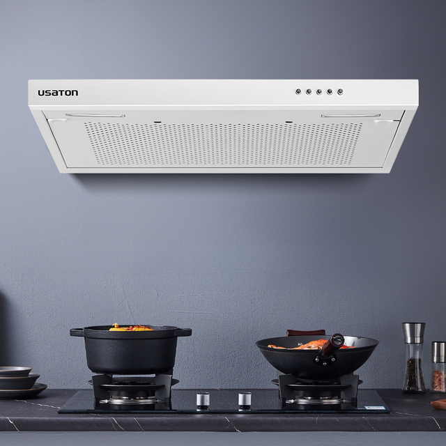 Three-speed Adjustment 600mm Vented Range Hood Conventional Wall Mounted Slim Kitchen Cooker Hood for Hotel Use Stainless Steel