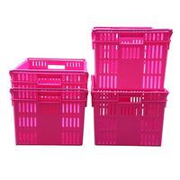 570*360*295mm en plastique Mesh Empilables fruits Légumes Chiffre D'affaires Panier caisse Marché des Conteneurs Nid De Stockage Durable Panier