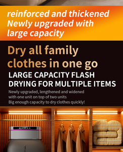 Secador Multifunción para Ropa, Zapatos y Ropa de Cama, Circulación de Aire Caliente, Seca Zapatos Mojados y Calienta Camas para Dormitorios y Alquileres - Product Image 5