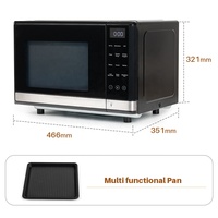 Four électrique multifonctionnel professionnel de style nouveau 17L 3000W avec friteuse à air pour usage hôtelier en acier inoxydable