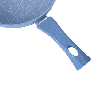 Stretch Frying Pan Non-Stick Flat Bottom For Home Use 24Cm Blue Speckled Design - Product Image 2