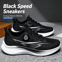 Chaussures de course légères et respirantes en mesh pour hommes, baskets de sport rapides, chaussures de marche amortissantes