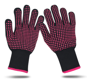 सिलिकॉन के साथ गर्मी प्रतिरोधी दस्ताने हेयर स्टाइलिंग कर्लिंग आयरन के लिए पेशेवर गर्मी प्रूफ दस्ताने - Product Image 5