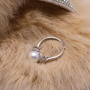 Accessoires de bijouterie DIY en argent S925, porte-perle creux à bouche ouverte avec torsades de pâte frite, bague ouverte faite à la main pour femme - Product Image 3
