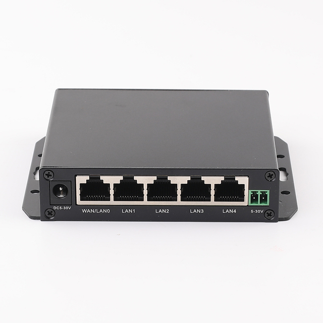 300mbps Wide Voltage DC 5 to 30V Din Rail Dual SIM Card Failover Rugged Industrial 4G Cellular Router