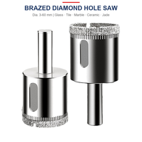 Scie cloche diamantée pour verre électroplaqué, substrat en acier, OEM ODM, logo personnalisé, tailles disponibles