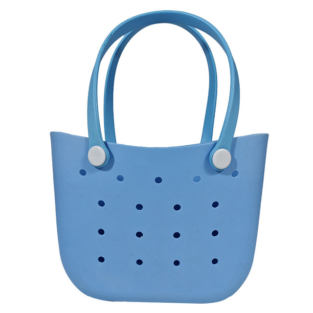 Women's Large Capacity EVA Beach Bag with Single Shoulder Hole DIY Handbag for Beach Vacation Waterproof Breathable Cross Border