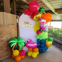 Ensemble de 128 ballons arc-en-ciel, guirlande de ballons gonflables réutilisable, respectueuse de l'environnement, pour Halloween, remise de diplômes, fête d'anniversaire
