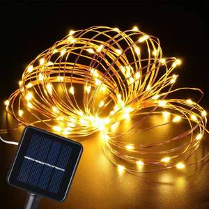 Outdoor Solar String 20m With200 <strong>LED</strong> Fairy Lamps and Eight Modes Decorative Copper <strong>Wire</strong> <strong>Lights</strong> for Park Trees and Wedding - Product Image 4