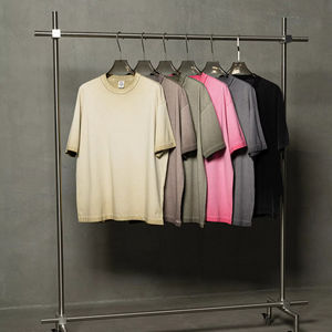 Camiseta de Hombre LGO Personalizada, Básica, de Color Sólido, Manga Corta, Tejida, 100% Algodón, Suave, Transpirable, Corte Regular, Estilo Casual de Verano, Hip Hop - Product Image 1