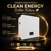 Batterie murale LiFePO4 5120Wh 51.2V 100Ah, puissance de sortie 5-10kW pour la sauvegarde d'équipements distants, faible entretien, tout-en-un