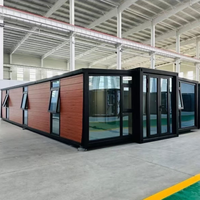 Maison conteneur préfabriquée extensible et détachable avec 2 chambres, construction rapide, maison modulaire d'usine