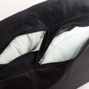 Pet <b>Sofa</b> Bed Round Black Polyester Fiber Fill <b>Dog</b> Bed Four Seasons Use Hand Wash - Product Image 4
