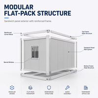 Bureau moderne préfabriqué en conteneur, maison conteneur portable, maison modulaire mobile détachable, mini-maison préfabriquée
