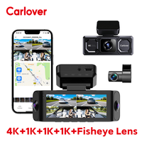 Mini caméra embarquée 4 canaux A10Pro 4K, 4 caméras (avant, gauche, droite, arrière), enregistreur de conduite, WiFi, GPS, vision nocturne super performante, pour voiture