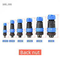 Connecteur d'alimentation étanche d'aviation LD13-2P femelle bout à bout fil vis fixation soudure libre prise automobile circulaire pour UHF PCB FPC
