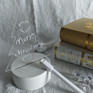 Design Erasable Creative High Transparent Acrylic Diy Rgb Led Holiday Gift Glow 3d Memo Notepad <b>Nightlight</b> - Product Image 5