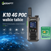 Radio bidirectionnelle GaodaPTT 4G Walkie Talkie K10 GSM LTE Intercom IP54, appels de groupe/individuels, prise en charge OEM, pour la communication de groupe