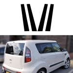 Convient à KIA Soul 2010 2019 2023 Décoration des vitres de voiture Couvercle de cadre de porte latérale Noir brillant Colonne Patch Accessoires extérieurs