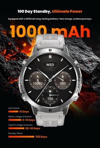 นาฬิกาสมาร์ทวอทช์ X3 สำหรับผู้ชาย ออกกำลังกายกลางแจ้ง กันน้ำ 1ATM หน้าจอ AMOLED ขนาดใหญ่ 1.73 นิ้ว แบตเตอรี่ 900mAh พร้อมฟังก์ชั่นตรวจสุขภาพ - Product Image 2