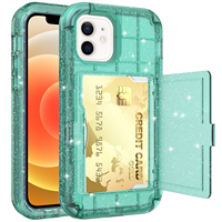 Casing iPhone 15, Dompet dengan Slot Kartu Kredit, Penyangga, Bumper TPU untuk Samsung S8 S9 S10 Plus S10 Lite S21 Ultra