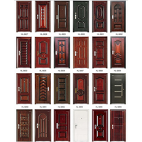 Porte d'entrée extérieure en acier haute résistance, anti-effraction, insonorisée, porte de sécurité, taille et couleur personnalisées