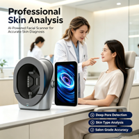 Analyseur de peau 3D intelligent par IA, scanner facial professionnel, détecteur de peau, testeur d'hydratation et de pores