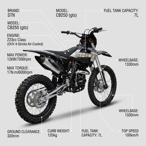 <span class=keywords><strong>Moto</strong></span> tout-terrain de taille moyenne Stoner STN Export Model New Cheetah CB250, cylindrée 200-400 cm³, vitesse maximale 100 km/h - Product Image 3
