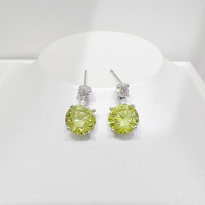 Boucles d'oreilles pendantes en argent sterling 925 avec zircon cubique, pour un usage quotidien, luxueuses, délicates, classiques, pour femmes, pierres bleues. - Product Image 4
