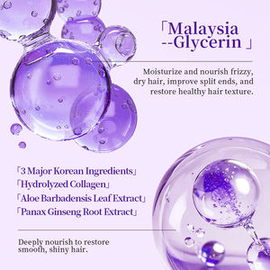 KORMESIC 280ml Gel sans rinçage à la kératine végétale bio et à l'huile d'argan, après-shampoing hydratant et lissant pour cheveux bouclés, marque privée - Product Image 3