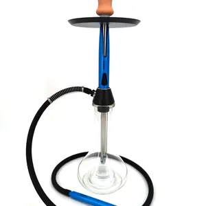 Hot bán Nga K3 thép không gỉ nargile xách tay Shisha hookah với cơ sở thủy tinh màu sắc khác nhau hookahs