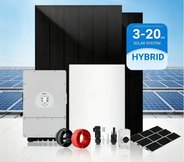 Hybrid Solar Energy Storage System 5kW 8kW 10kW 12kW 20kW Complete PV Panel Kit with Battery Storage