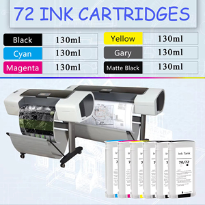 Cartouche d'encre pigmentée compatible 130ML <span class=keywords><strong>72</strong></span> pour imprimante <span class=keywords><strong>HP</strong></span> Designjet T770 T790 T1120 T1200 T1300 T620 T610 T1100 T2300 - Product Image 5
