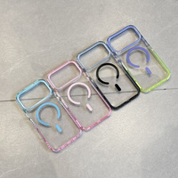 Coque de protection magnétique transparente tendance à dégradé de couleurs pour iPhone 18 Pro Max, compatible avec iPhone 17, 16, 15, 14, 13