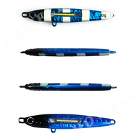 Nouveau design de gabarits métalliques en plomb coulant en eau salée profonde 30g 70mm leurre de pêche rapide vertical avec bâton lumineux