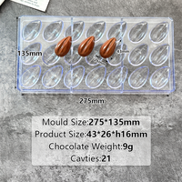 Moule en plastique pour chocolat en forme de graines de tournesol et de pastèque, moule à chocolat personnalisable avec logo