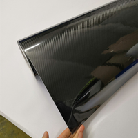 Film vinyle auto-adhésif pour voiture, effet carbone noir brillant 3D 4D 5D 6D, enveloppement complet de la carrosserie