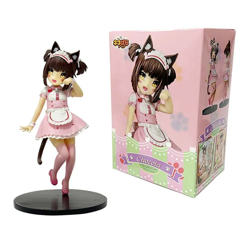 2 stili 18CM Cos simpatico animale gatto cioccolato cameriera Sexy ragazze Manga Figurine NEKOPARA giapponese cartone animato Anime in PVC giocattoli