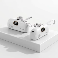 Chargeur de téléphone portable haute qualité, mini, à charge rapide 22,5 W, avec affichage numérique, connecteur USB Type-C ou 8 broches