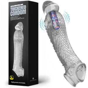 Herren Penis Ärmel Kondome Extensions Männliche Vergrößerung Verzögerung Vibratoren Clits Massage gerät Cockring Sexspielzeug Produkt Penis ringe - Product Image 1