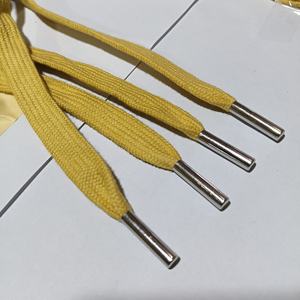 Cordon tubulaire en coton pour pantalon, cordon de serrage avec embouts métalliques, accessoire vestimentaire personnalisé, résistance à la décoloration 4, fourni par l'usine - Product Image 4